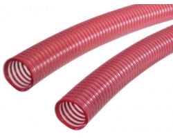 Tubo Per Vino Con Spirale Rinforzata Rossa in PVC ø 25 mm