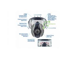 Maschera Elipse Integra GVS A1P3 R D SPR401 Filtro Gas Polveri Vapori