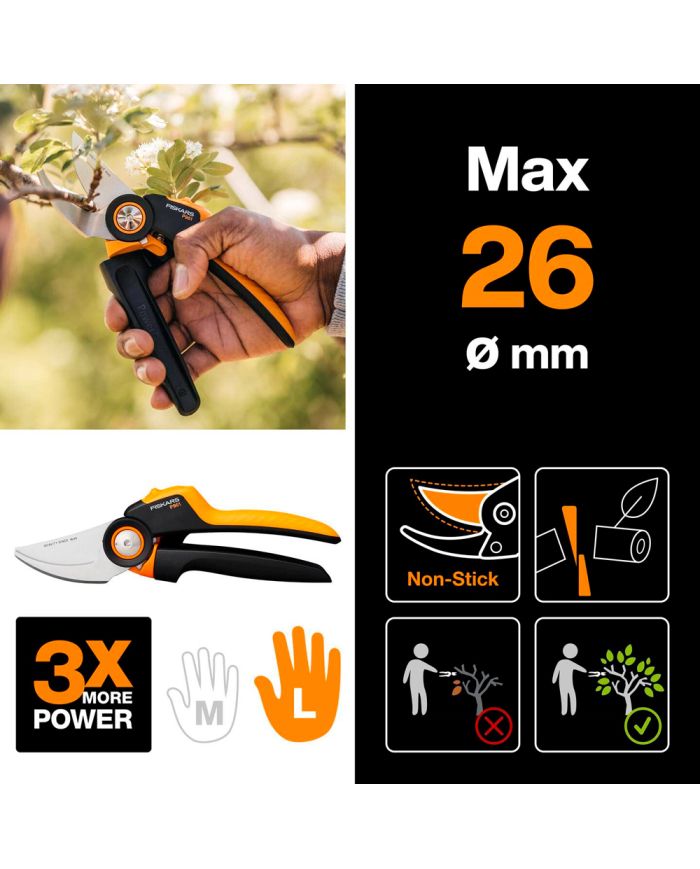 Forbici da Potatura Bypass X-series™ L con PowerGear™ Fiskars